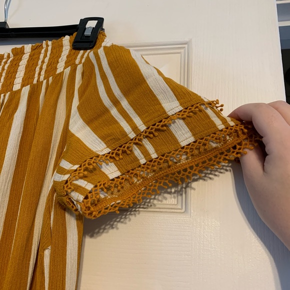 Yellow Striped Jumpsuit - Picture 2 of 4